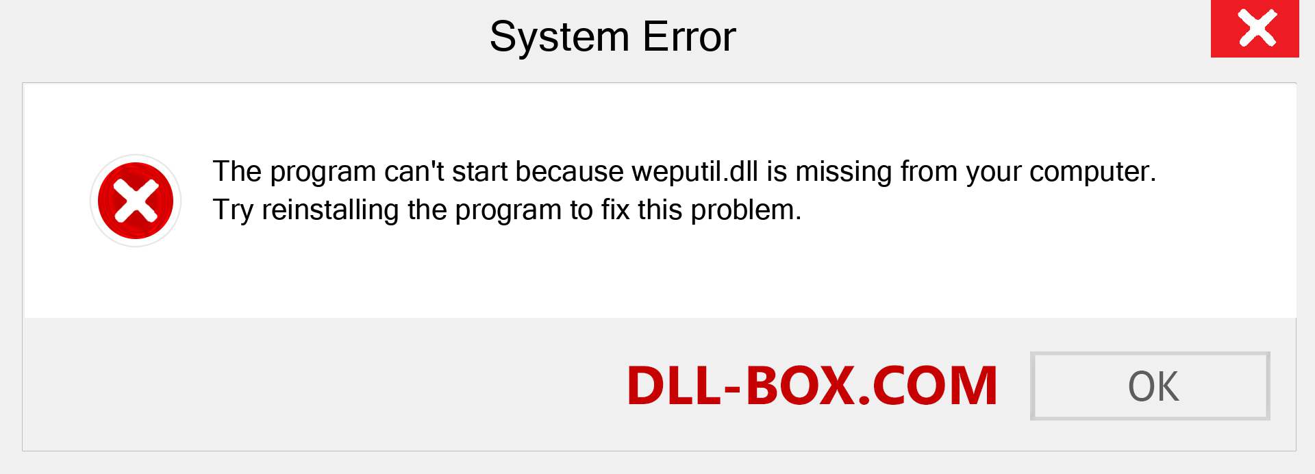  weputil.dll file is missing?. Download for Windows 7, 8, 10 - Fix  weputil dll Missing Error on Windows, photos, images